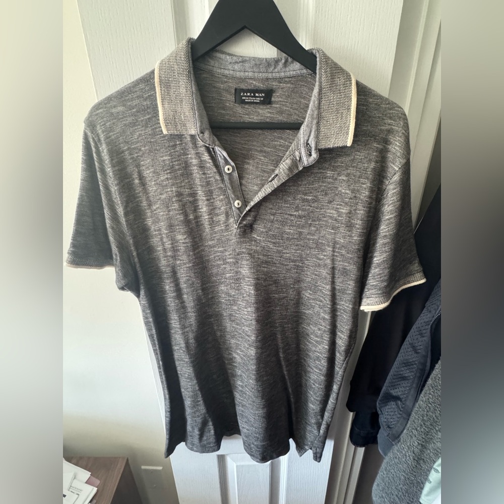 Zara Gray Polo Shirt